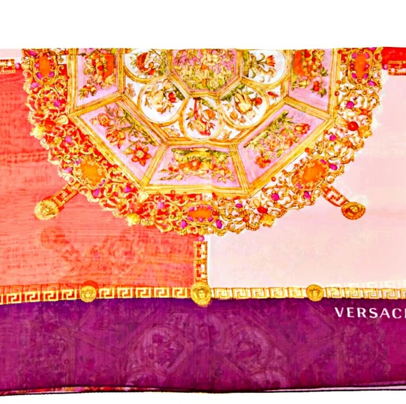 Versace Accessories - 🥰 VERSACE GREEK KEY SHEER SILK SHAWL SCARF NWT RARE 🥰